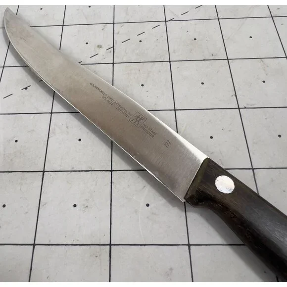 J.A. Henckels Kitchen Slicing Knife 777 Rosewood Handle Solingen Germany VG+ - Picture 2 of 6